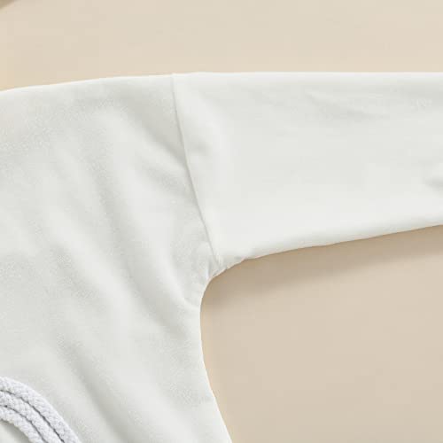 Vchoohce Toddler Infant Baby Girl Boy Easter Outfit Long Sleeve Velvet Bunny Ear Hoodie Sweatshirt Pullover Shirt Tops Blouse (White,2-3T) #TOP5