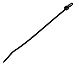 Panduit PLWP1.5I-D30 Pan-Ty Wing Push Mount Tie, Heat Stabilized Nylon 6.6, Intermediate Cross Section, Curved Tip, 40lbs Min Tensile Strength, 1.25" Max Bundle Diameter, .093" Max Panel Thickness, .187" Nominal Hole Diameter, .045" Thickness, .135" Width, 6" Length (Pack of 500)