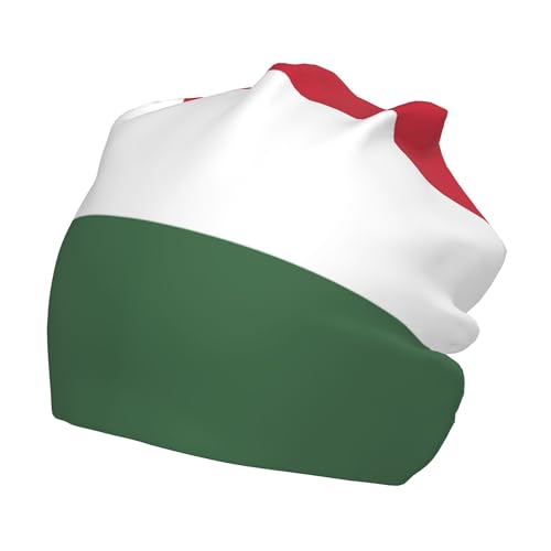 Flag of Hungary Children Hip Hop Knitted Hat Kids Elastic Leisure Knit Cap Warm Sleep Beanies Black