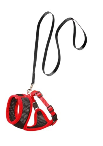 Karlie Kätzchengeschirr und -leine Harms L: 110 cm B: 10 mm Ha um: 25 - 38 cm S schwarz-rot