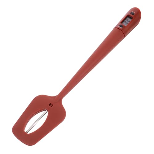 Ciieeo Convenient Kitchen Thermometer Tool with Silicone Scraper for Accurate Temperature Measuring Multi-Function Silicone Spatula Thermometer