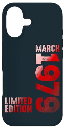 Carcasa para iPhone 17 Marzo 1979 Año Legendario 1979 Retro 1979 Vintage 1979