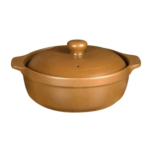 LSNNMU Cacerola Cacerolas for cocinar Utensilios de Cocina de cerámica, Olla de Piedra for cocinar, cazuela sin esmaltar, Olla for Sopa(22cm)