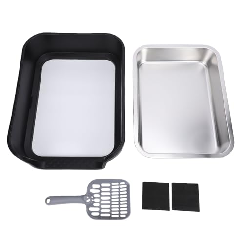 Arenero para gatos acero inoxidable con lados altos miniatura 6