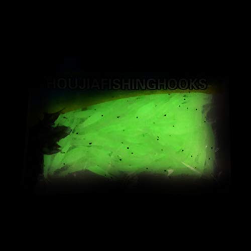 Wild.life 4.8Cm 50Pcs/Lot Luminous Green Trout Bass Crappie Scented Micro Fishing Bait Soft Lure Worms Glow Shrimps #TOP2