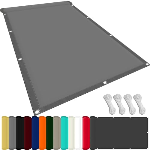 Voile d'ombrage pour extérieur résistant gris clair 430x540 cm avec bâche UV
