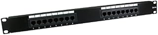 World of Data - 16 Port 1U Rack Mountable CAT5e Patch Panel - Backwards compatible with Category 3 & 5