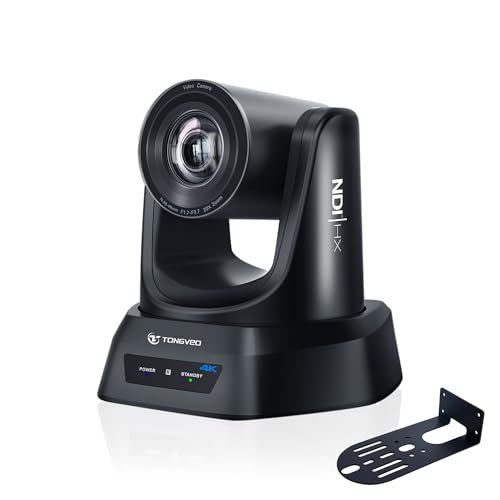 TONGVEO 4K NDI PTZ Camera 20X Zoom HDMI/IP/SDI/USB PoE