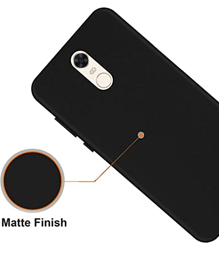 Image of Mobile Back Cover Case for Xiaomi Redmi Note 5 (Silicone Case|CameraProtection|Black SC1510)