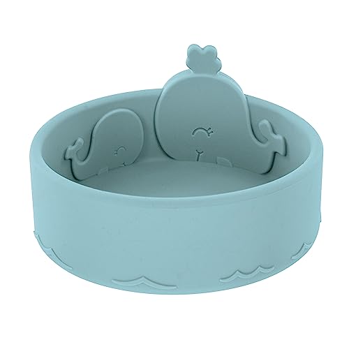 Image of Nuby Animal Friend Silicone Round Toddler Bowl - 6+ Months - Blue Whale