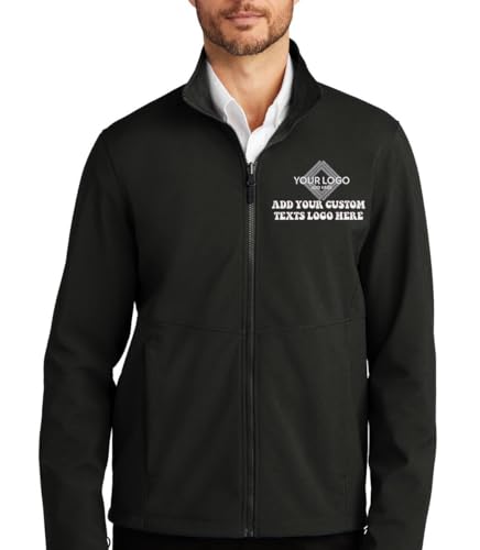 INK STITCH Men J901 Custom Embroidery Logo Texts Collective Soft Shell Zip Up Jackets2