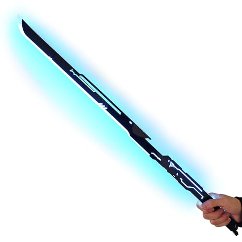 IUUBVV Future LED Cosplay Sword, 31.4 inches LED Sword Model for Halloween Costume Props (Light Blue)