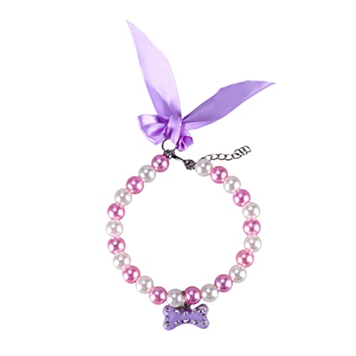 minkissy Harnais pour Chien en Perles - Collier pour Chiot et Chat - Accessoires de Perles - Petit Collier pour Chiot - Collier de Perles - Collier de Perles - Bijoux de Perles pour Chihuahua -