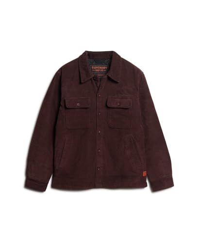 Superdry Para Hombre. M4010827A Chaqueta De Pana Surplus Burdeos (Xl), Casual, AlgodóN - 4