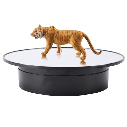 Image of Motorized Rotating Di Stand, USB Battery ed Turntable, Low Noise Stand with Mirrored , 8.8lb Load Bea for Photography Product Show Live Broadcast
