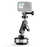Ulanzi SK-23 電動式 吸盤マウント 車載マウント アクションカメラ マウント GoPro Insta360 DJI カメラ用 360度回転 アルミ合金製 車載ホルダー 車載用 フロント・リア・サイドのガラスに吸着でき 1/4インチネジ穴 取り付け簡単 耐荷重1kg アクションカメラ スマホ互換