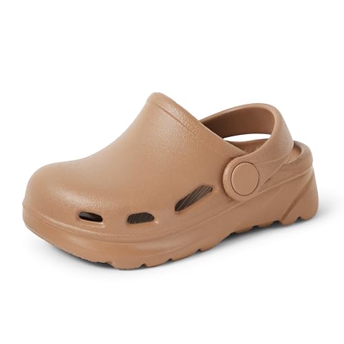 Amazon Essentials Unisex Kids Garden Clogs Tan 5 Big Kid