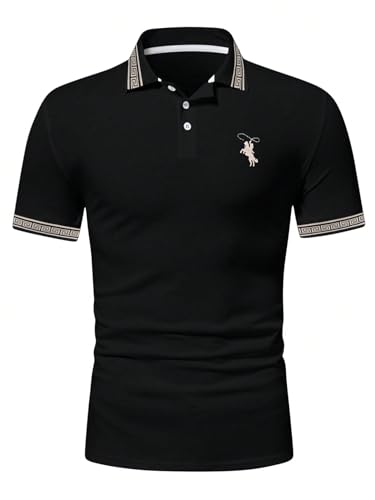 SOLY HUX Men's Casual Short Sleeve Shirts Contrast Binding Regular Fit Shirt4