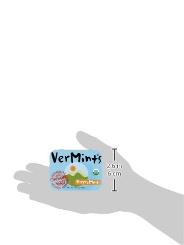 Vermints Organic Gluten Free Non-Gmo Vegan Candy Mints 3 Flavor Variety Bundle: (1) Peppermint thumb #1