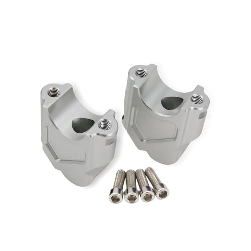 Elevadores manillar motocicleta F800GS plateados y soportes de dirección