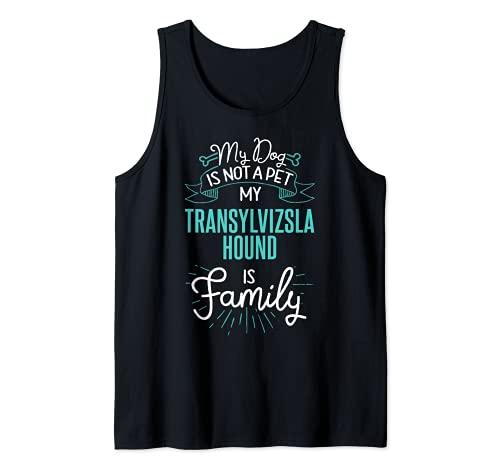Cute Transylvizsla Hound Design Family Dog Giftn Tank Top, Black