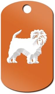Affenpinscher Engraved Keychain/GI Tag Mister Petlife Monkey Dog Orange