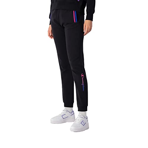 Champion Color Story Rib Cuff Pantaloni da Tuta, Nero, XS Donna