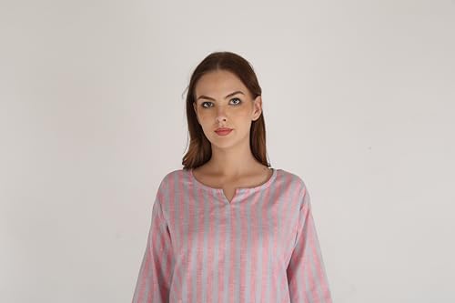 Image of Women's Cotton Straight Kurta with Pant