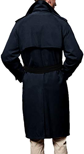Image of London Fog Men's Raleigh Double Breasted Long Trench Coat with Zip Out Liner