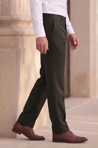 Image of Louis Philippe Men's Regular Fit Everyday Smart Wear Comfort Stretch Work Ready Solid Formal Trouser