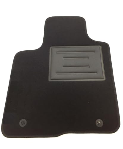 ASC Tappetino Lato Guida Compatibile con Lancia Ypsilon 2012-2023, Moquette, Bordo Antiscivolo, Battitacco in Gomma