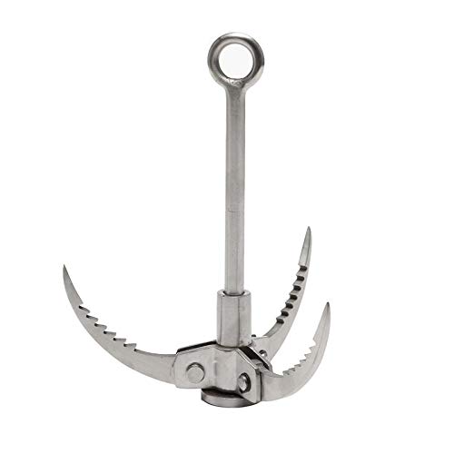 Ataque de mosquetón plegable, Garfio Hook plegable de la supervivencia garra multifuncional de acero inoxidable para la escalada al aire libre que acampa yendo de árbol de la roca de la montaña