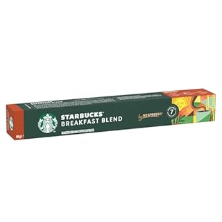 STARBUCKS Breakfast Blend by Nespresso, Medium Roast, Coffee Capsules 6 x 10 (60 Capsules)