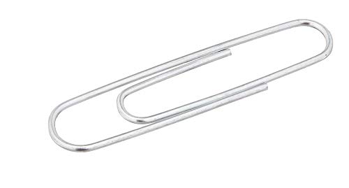 School Smart Smooth Paper Clip, 1-1/4 Inches, Silver, Pack of 100