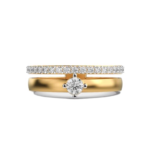 Bague moissanite argent 925 fait main luxe Twinkle Twist