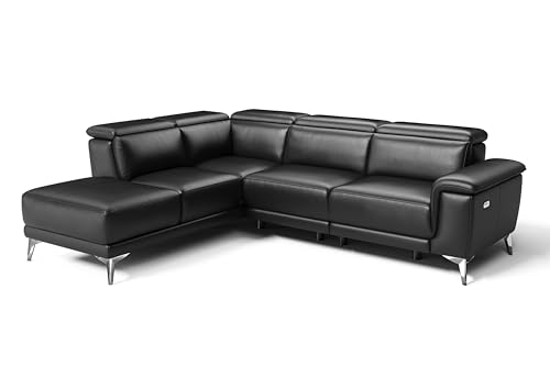 Valencia Pista Full Leather Reclining Sectional
