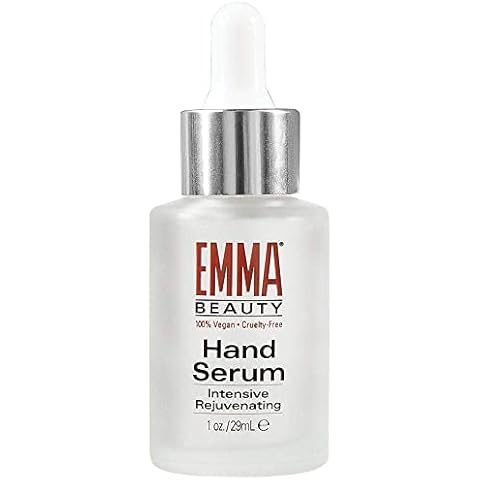 EMMA Beauty Intensive Rejuvenating Hand Serum, Moisturizing Night Renewal Hand Relief Serum for Instantly Luminous Skin, 1 Ounce Glass Bottle with Dropper Cover