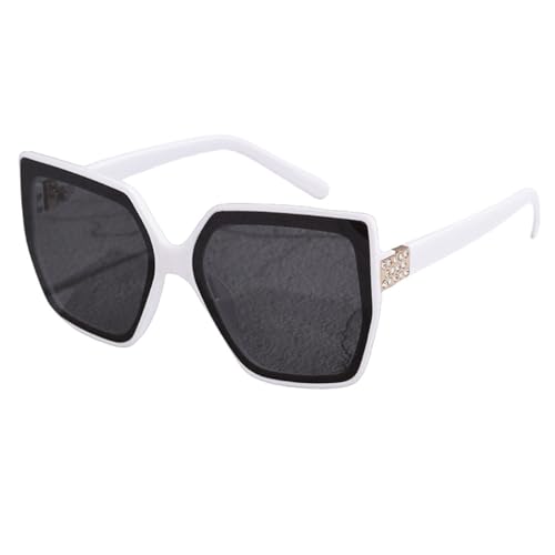 Lunettes de soleil carrées UV400 à strass éclatants pour femme élégante