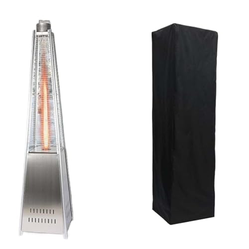 Cubierta Calentador Patio 210D impermeable Gas calentador for terraza en forma de pirámide cubierta de muebles de jardín Protector cubierta impermeable muebles de jardín al aire libre