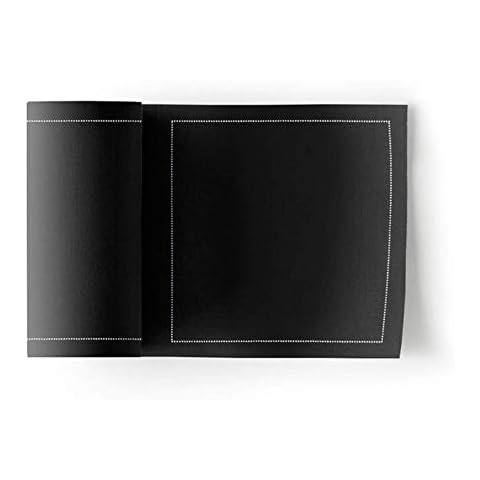 MY DRAP Cocktail Napkins, Reusable Cotton Napkins on a Roll 4.5 x 4.5 IN (100 Napkins, Black) Cover