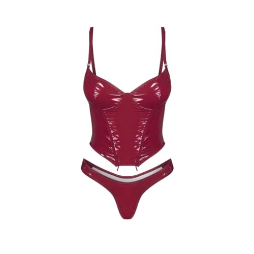 Corset et string Redya rouge Obsessive pour célébrer votre féminité - 6