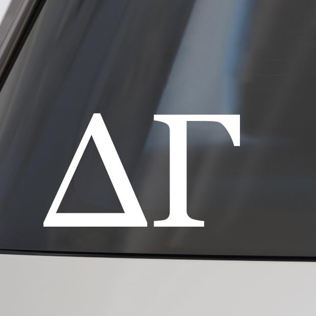 Image of Sorority Shop Delta Gamma Car Decal Sticker- Greek Letters Design, Officially Licensed Delta Gamma Sorority Window Sticker