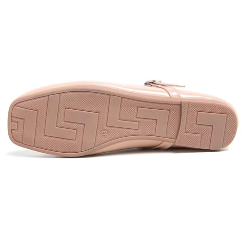 Image of LUXINYU Women's Slip on Flats,Classy Round Toe Solid Classic Mary Jane Ballet Dance Shoes Soft Comfortable PU Flat Shoes