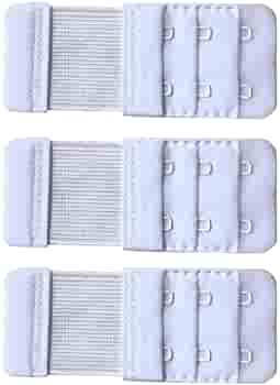 Bra Hook Extender to Increase Bra Length for Backless Dresses-2 Hook - 3 Eye, Extra Elastic, Combo Pack White-image-38