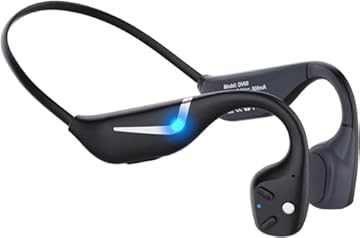 Cuffie a Conduzione Ossea, Auricolari Open Ear Bluetooth 5.3 con Luce Intelligente, IP67 Sport Impermeabili per Corsa Passeggiate Ciclismo Escursionismo Fitness Ufficio