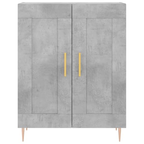 Credenza Buffet Cassettiera Mobile Contenitore Organizer Cucina Soggiorno Soggiorno Alto 69,5 X 34 X 180 Cm Derivati Del Legno Grigio 02_0034681 - 6