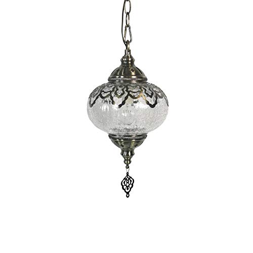 Suspension mosaïque turque lustre marocain verre fait main