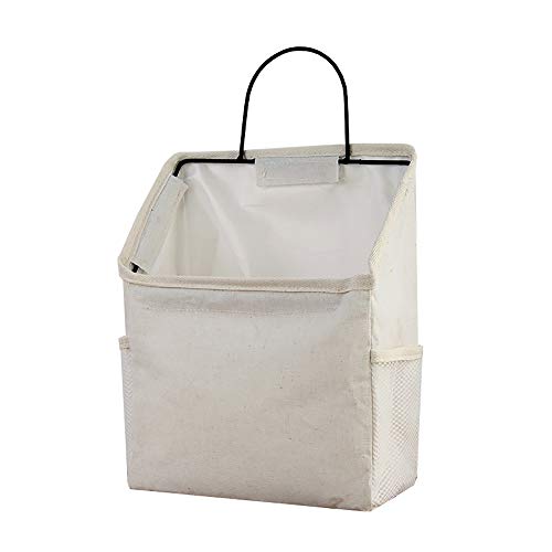 Sac de rangement mural en toile pour désencombrer vos tables et ranger vos magazines