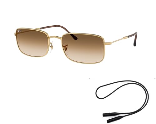 Ray-Ban RB3746 Sunglasses Bundle: RB 3746 001/51 Arista/Clear Gradient Brown Crystal Standard and Universal Anti-slip Silicone Leash2