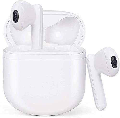 Wireless Earbuds Bluetooth 5.0 Headphones Noise Canceling Ear Buds 3D Stereo Ear pods Fast Charging Air Buds Pods Sport Wireless Earphones with Deep Bass for Android/Samsung/Apple iPhone